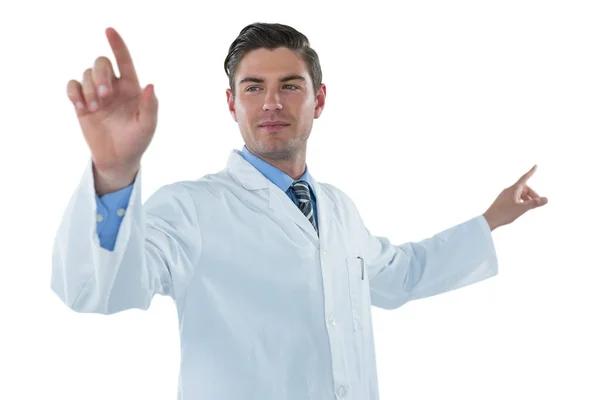 Doctor tocando una pantalla digital — Foto de Stock