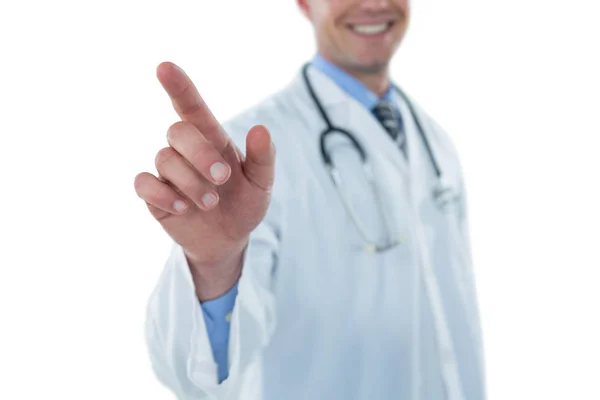 Lékař se dotýká digitální displej — Stock fotografie