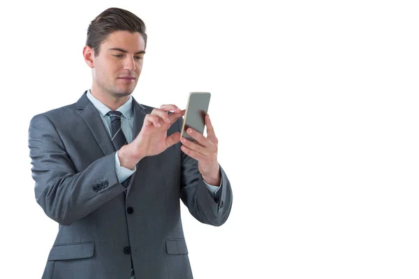 Geschäftsmann mit Handy — Stockfoto