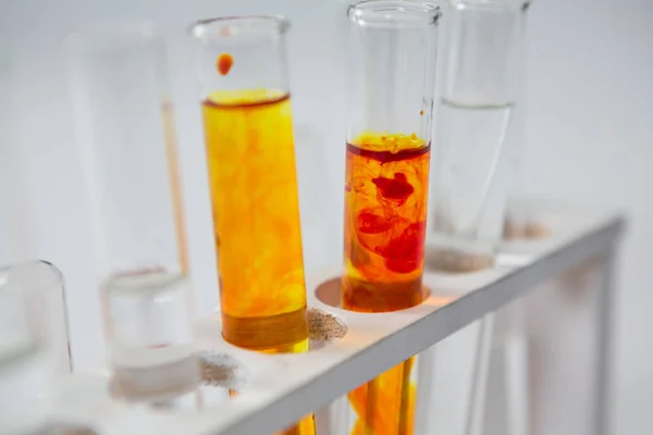 Blood sample on test tubes — Stock Photo, Image