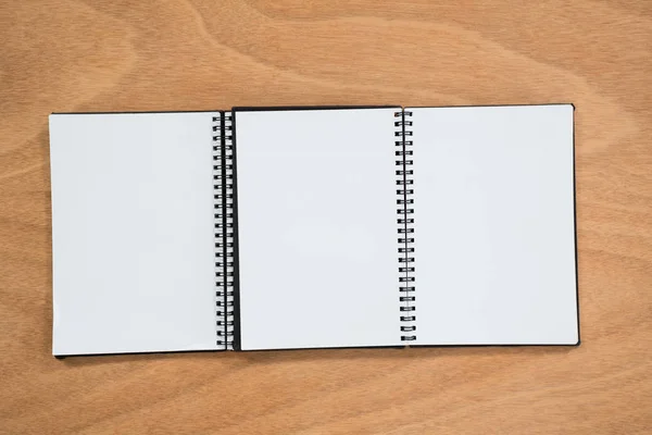 Open diary on white background — Stock Photo, Image