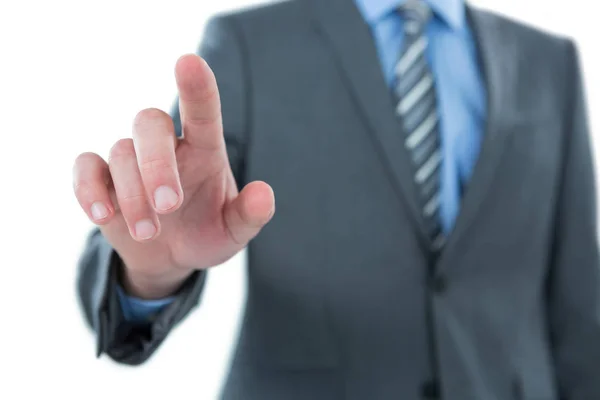 Businessman using futuristic digital screen — Stock Photo, Image