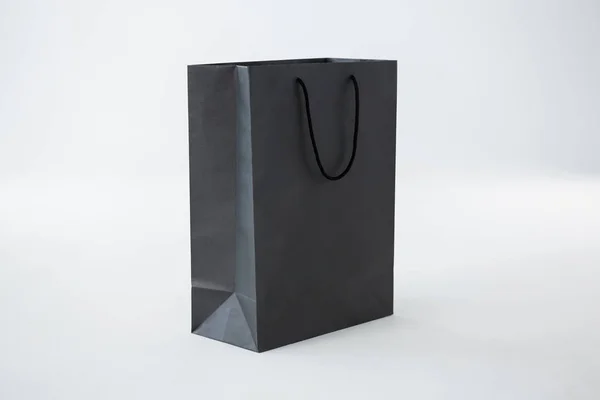 Borsa shopping in carta nera — Foto Stock