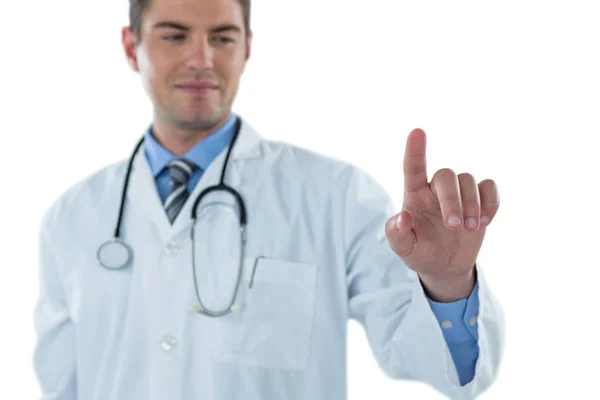 Doctor touching an digital screen — Stock Photo, Image