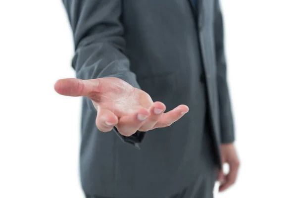 Mid section of businessman pretending to hold an object — Stock Photo, Image