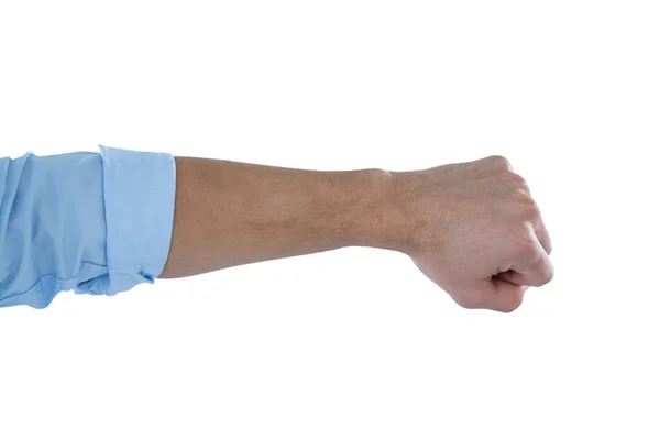 Крупним планом згорнутий кулак людини — стокове фото