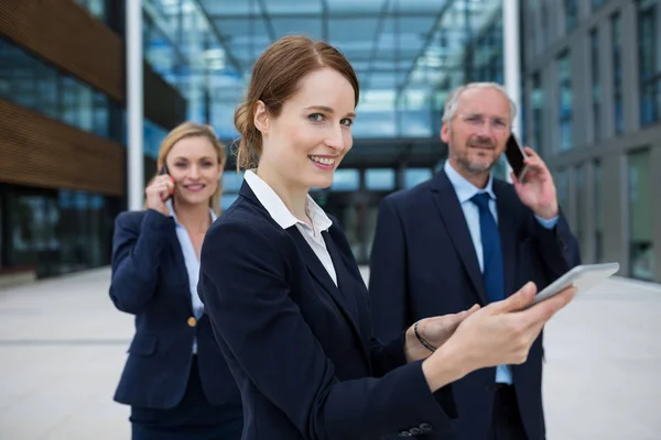 Businesswoman using digital tablet — Stock Photo, Image