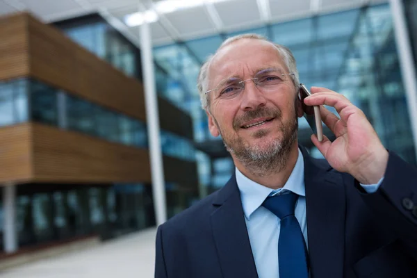 Empresário falando no celular — Fotografia de Stock