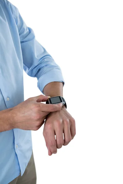 Man met slim horloge — Stockfoto