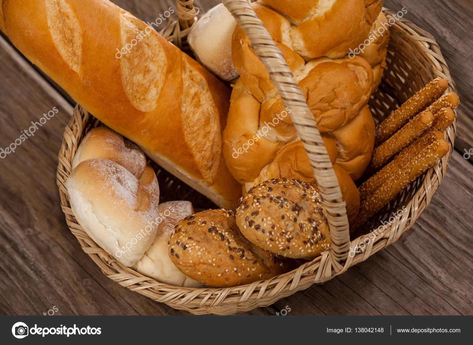Various bread loaves in basket Stock Photo by ©Wavebreakmedia 138042148