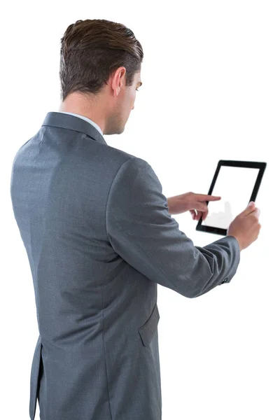 Geschäftsmann mit digitalem Tablet — Stockfoto