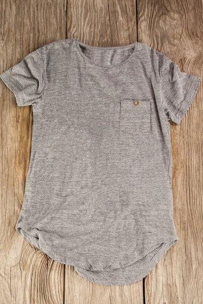 Grey pocket t-shirt — Stock Photo, Image