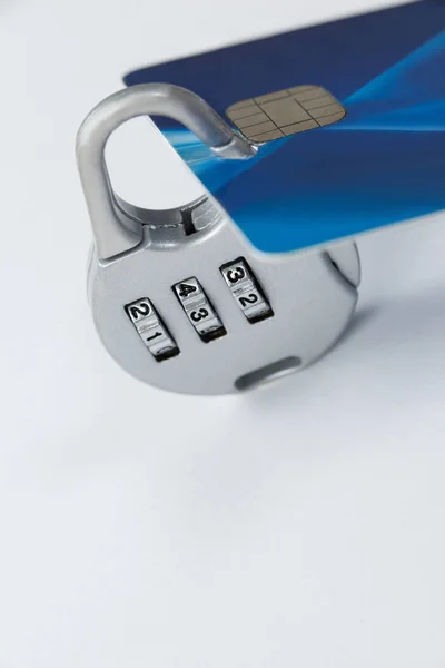 Smart card protected with number lock — Stock Photo, Image