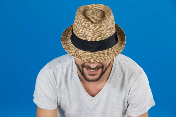 Homem de chapéu fedora — Fotografia de Stock