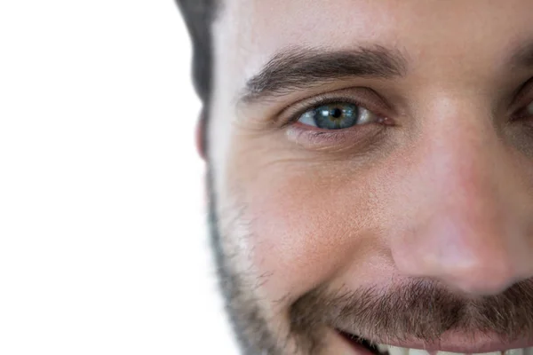 Человек с зелеными глазами — стоковое фото