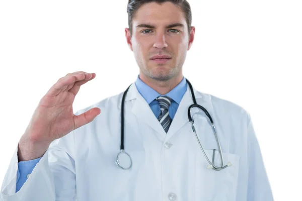Portret van dokter gebaren — Stockfoto