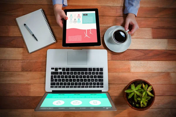 Businesswoman using digital tablet — Stock Photo, Image