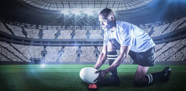 Jogador de rugby desviando o olhar — Fotografia de Stock