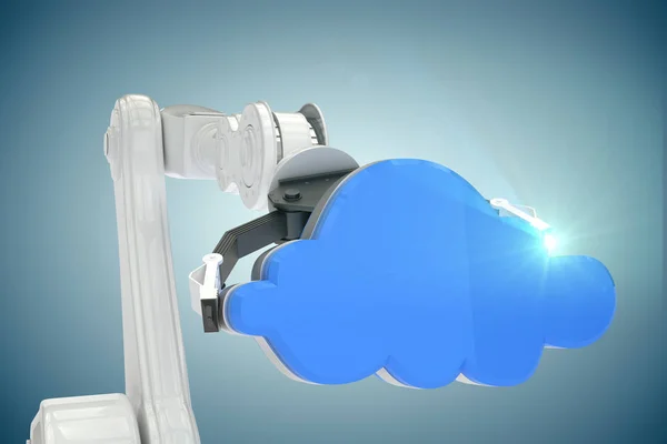 Hydrauliek hand met cloud — Stockfoto