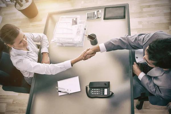 Consultant shaking hands with customer — Stock Photo, Image