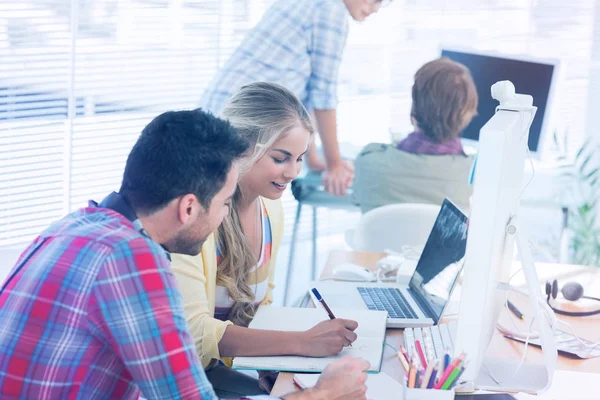 Designers working on a document — Stock Photo, Image