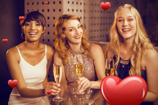 Friend having champagne — Stock Photo, Image