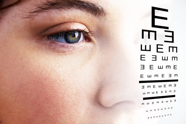 Тест на глазные заболевания — стоковое фото