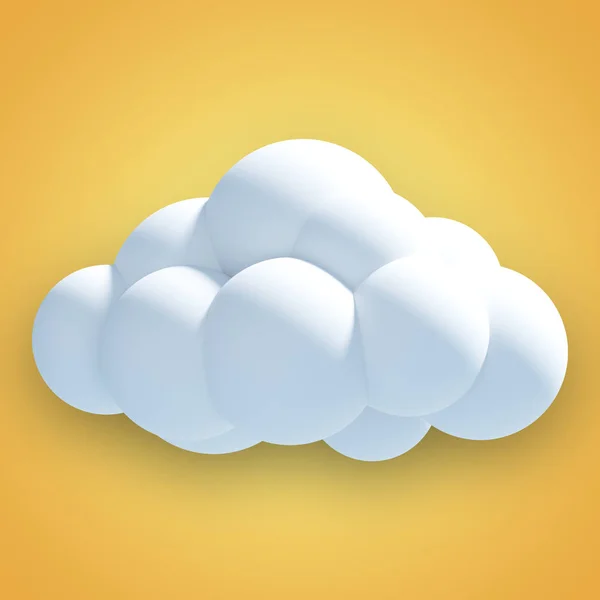 Nuvem contra vinheta amarela 3d — Fotografia de Stock
