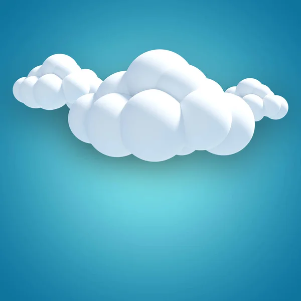 Nuvens contra fundo vinheta azul — Fotografia de Stock