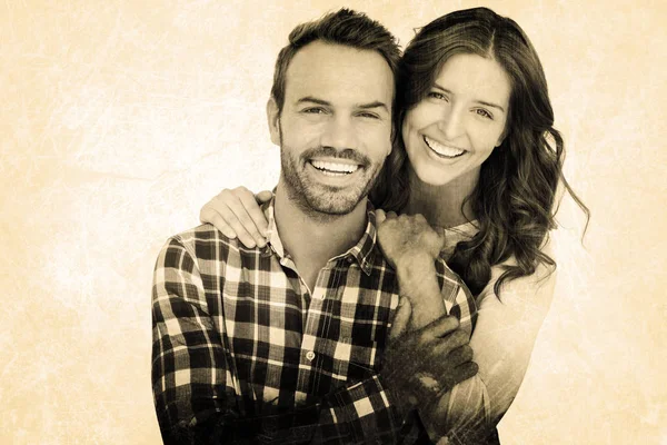 Portrait of young couple smiling — Stock Photo, Image