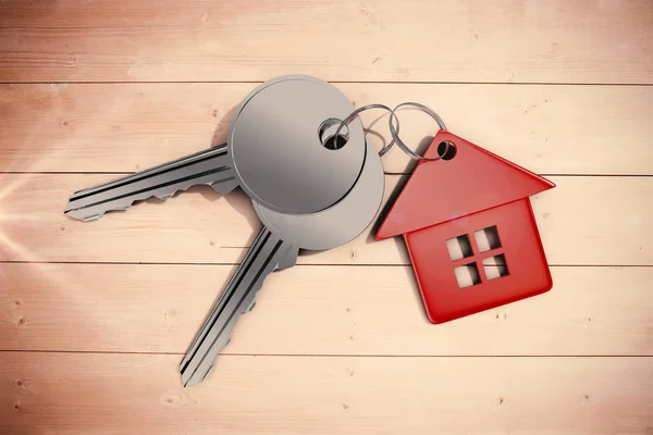 Keys with home ring — Stock Photo, Image