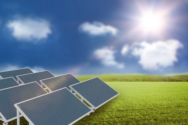 Composite image of digitally generated image of solar panel 3d — Stock Photo, Image