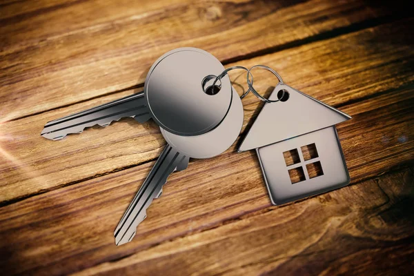 Keys with home ring — Stock Photo, Image