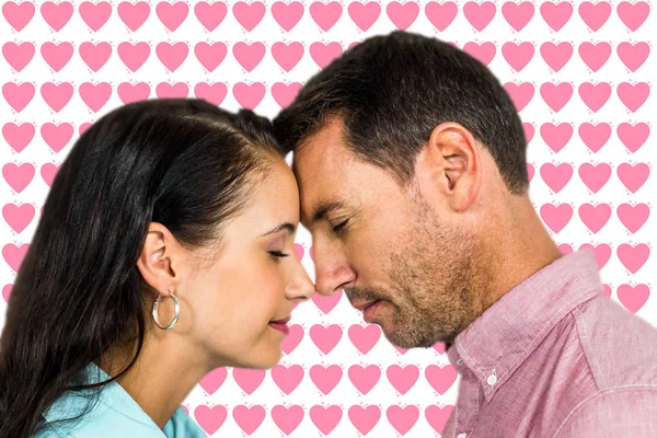 Peaceful couple face to face — Stock Photo, Image