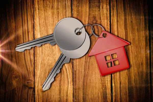 Keys with home ring — Stock Photo, Image