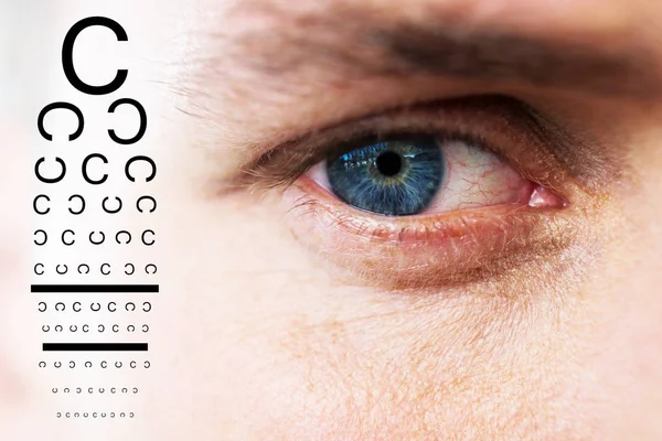 Složený obraz oční test — Stock fotografie