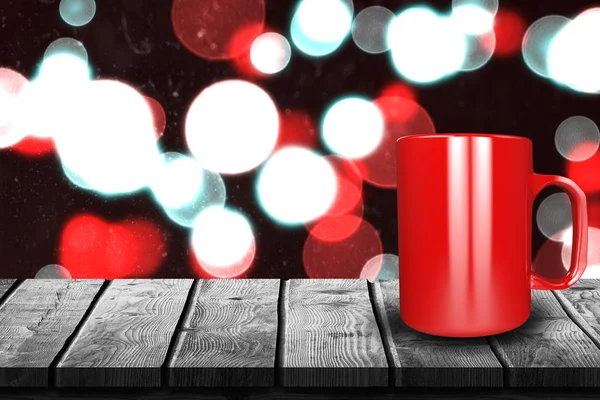 Composite image of close up of red mug 3d — Stock Photo, Image