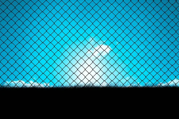 Composite image of chainlink fence against  white background — Stock Photo, Image