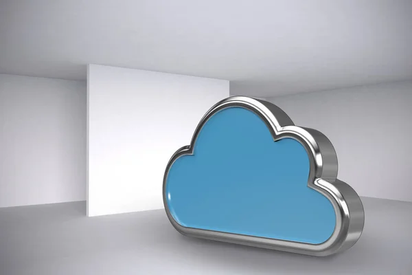 Cloud shape over white background 3d — Stock Photo, Image