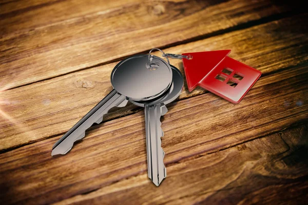 Keys with home ring — Stock Photo, Image