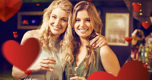 Friends drinking champagne — Stock Photo, Image