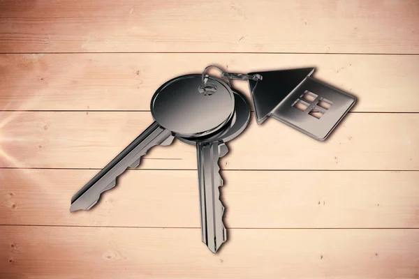 Ключи с домашним кольцом — стоковое фото