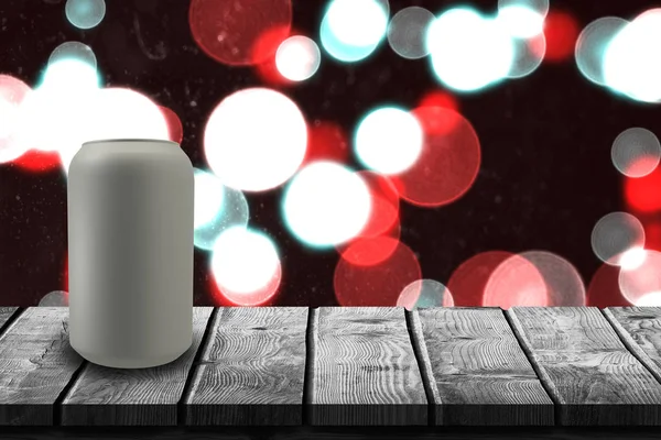 Imagen compuesta de la lata de bebidas contra fondo blanco 3d — Foto de Stock
