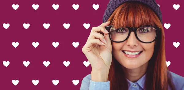 Smiling hipster woman — Stock Photo, Image