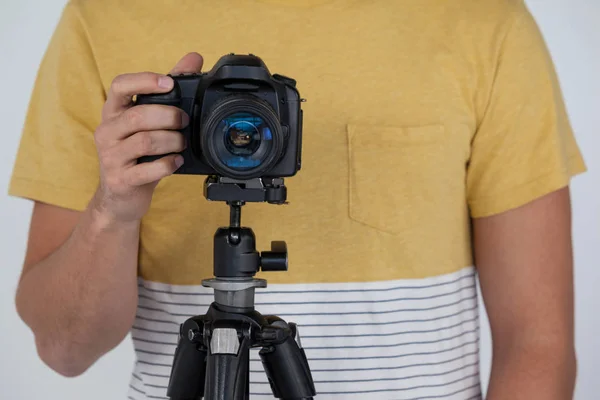 Photographer with digital camera — Stock Photo, Image