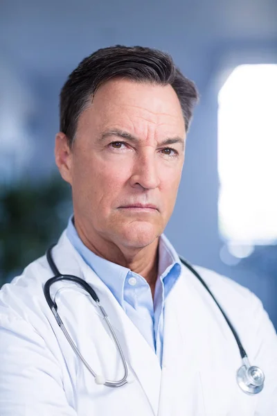 Portrait of confident doctor with stethoscope — Stock Photo, Image