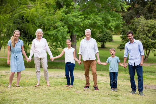 Multi-generation family enjoying together in park — Stock Photo, Image