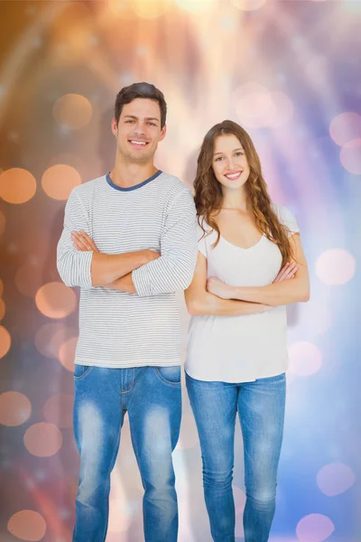 Couple avec bras croisé — Photo