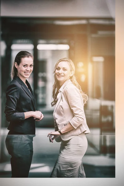 Glückliche Geschäftsfrauen im Amt — Stockfoto