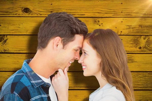 Couple with head against head — Stock Photo, Image